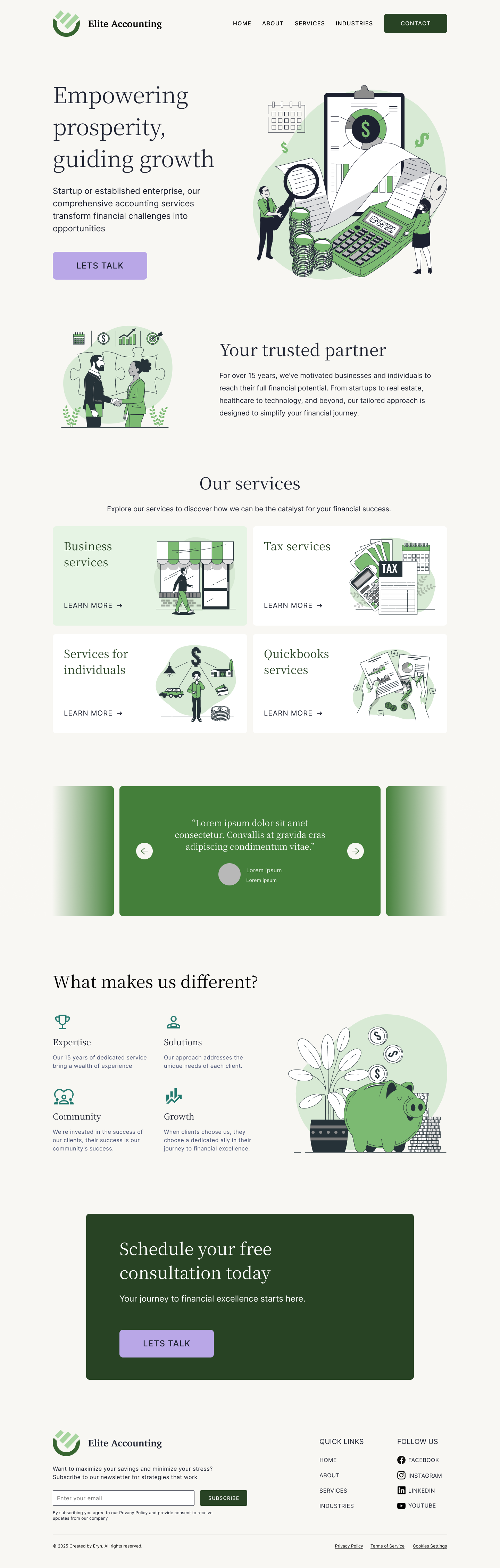 Accountant website example